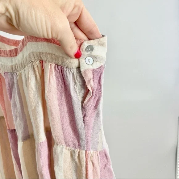 Rails Amaya Juliette rainbow stripe dress brunch casual‎ midi boho coquette XS - Picture 7 of 12